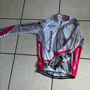 Women's Cycling Jacket - Pink and White
